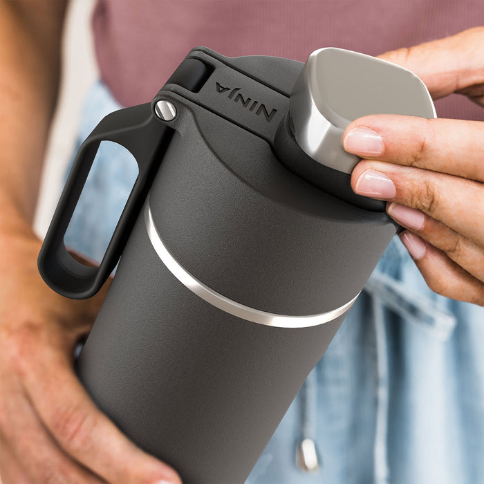 EAN 622356293754 - Ninja Thirsti Uso diario, Fitness, Senderismo, Deportes 700 ml Plástico, Acero inoxidable Negro imagen 2