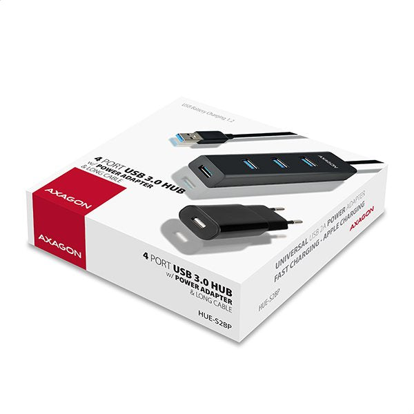 EAN 8595247903679 - Axagon HUE-S2BP hub de interfaz USB 3.2 Gen 1 (3.1 Gen 1) Type-A 5000 Mbit/s Negro imagen 8