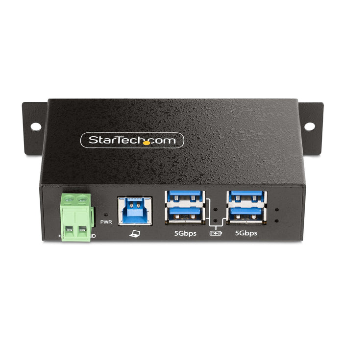 EAN 0065030898188 - StarTech.com 5G4AINDRM-USB-A-HUB hub de interfaz USB 3.2 Gen 1 (3.1 Gen 1) Type-B 5000 Mbit/s Negro imagen 3