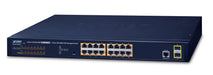 EAN 4711605282550 - PLANET GS-4210-16P2S switch Gestionado L2/L4 Gigabit Ethernet (10/100/1000) Energía sobre Ethernet (PoE)  imagen 1