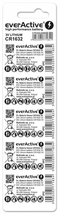 EAN 5903205771841 - Everactive CR16325BL pila doméstica Batería de un solo uso CR1632 Litio imagen 2