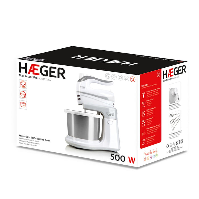 EAN 5608475009471 - Haeger BL-5BW.009A batidora Batidora de varillas 500 W Blanco imagen 2
