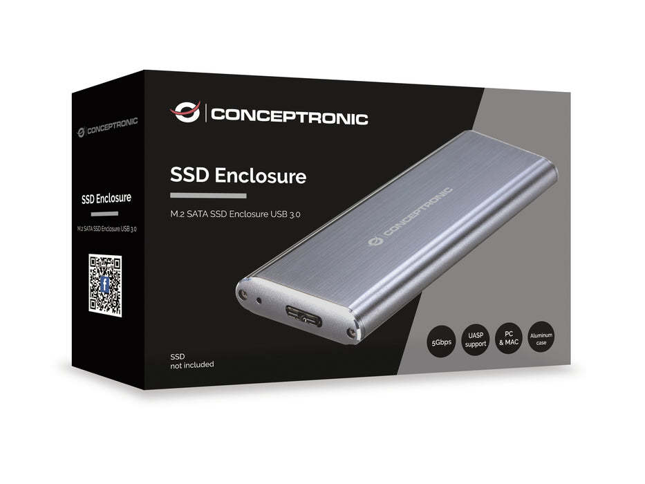 EAN 4015867222799 - Conceptronic DDE03G caja para disco duro externo Caja externa para unidad de estado sólido (SSD) Gris M.2 imagen 3