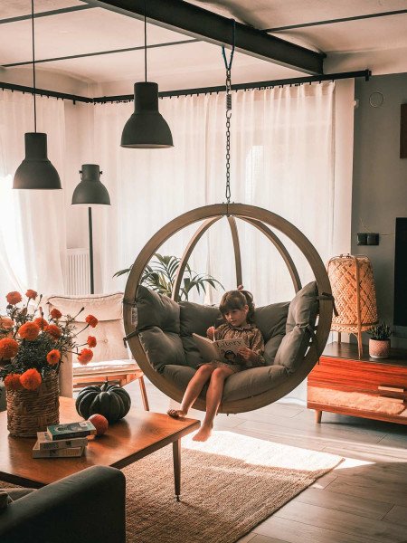 EAN 4030454006514 - AMAZONAS AZ-2030812 silla colgante Gris pardo Silla colgante con forma de huevo imagen 2