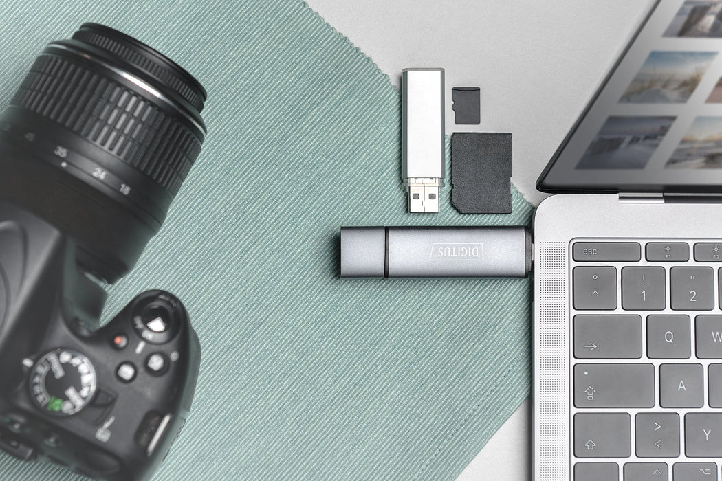 EAN 4016032464464 - Digitus DA-70886 lector de tarjeta USB 3.2 Gen 1 (3.1 Gen 1) Type-A/Type-C Aluminio imagen 5