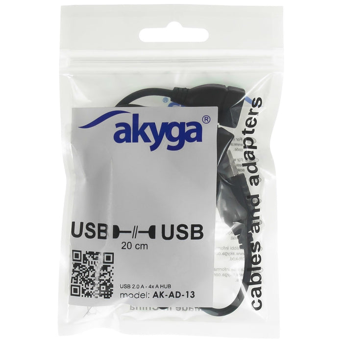 EAN 5901720130709 - Akyga AK-AD-13 hub de interfaz USB 2.0 Negro imagen 2