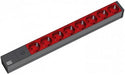 EAN 4016514019519 - Bachmann 19'' 2m 8x Schuko H05VV-F 3G 1.00mm² base múltiple 8 salidas AC Negro, Rojo imagen 1