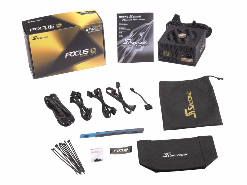 EAN 4711173878490 - Seasonic Focus Gold 650 unidad de fuente de alimentación 650 W 20+4 pin ATX ATX Negro imagen 6