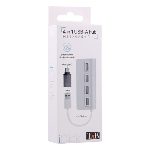 EAN 3303170108611 - T'nB HUBSLIM4 USB 2.0 480 Mbit/s Blanco imagen 6