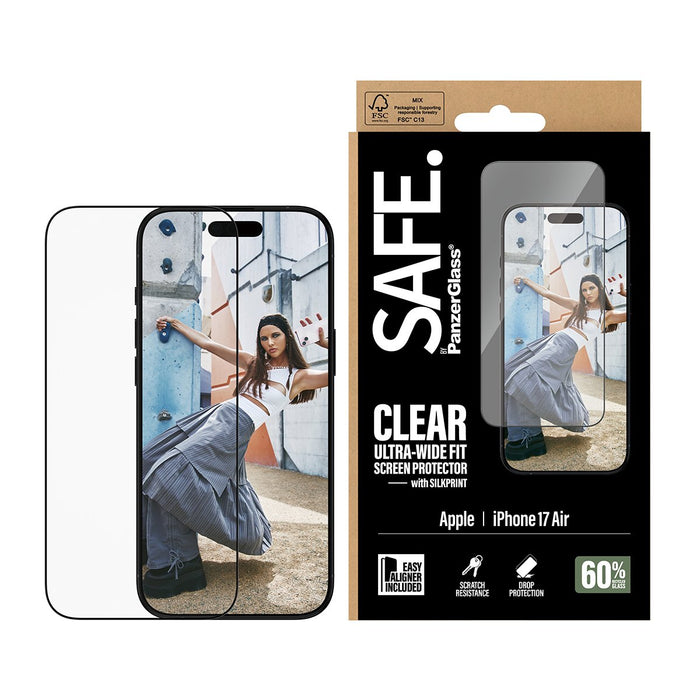 EAN 5715685029691 - PanzerGlass SAFE. by ® Screen Protector w. Black Frame iPhone 17 Air | Ultra-Wide Fit w. EasyAligner Prot imagen 2