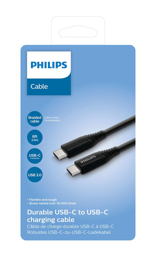 EAN 4895229103825 - Philips PHIL-DLC5206C/00 cable USB 2 m USB C Negro imagen 2