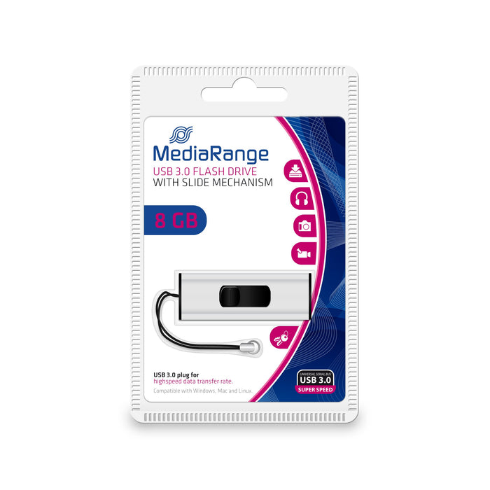 EAN 4260283113453 - MediaRange MR914 unidad flash USB 8 GB USB tipo A 3.2 Gen 1 (3.1 Gen 1) Negro, Plata imagen 5