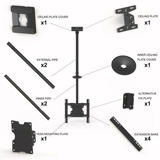 EAN 7350022735460 - Multibrackets 5460 soporte para pantalla de señalización 139,7 cm (55") Negro imagen 13