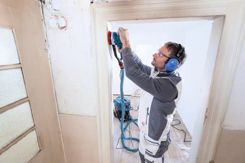 EAN 3165140835084 - Bosch GET 75-150 Professional Lijadora rotorbital 7300 RPM 14600 OPM Negro, Azul 750 W imagen 2