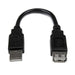 EAN 0065030818544 - StarTech.com USBEXTAA6IN cable USB 0,152 m Negro imagen 1