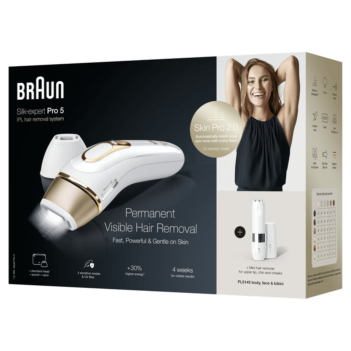 EAN 4210201412953 - Braun Silk-expert Pro Silk·expert Pro 5 PL5149 Luz pulsada intensa (IPL) Oro, Blanco imagen 5