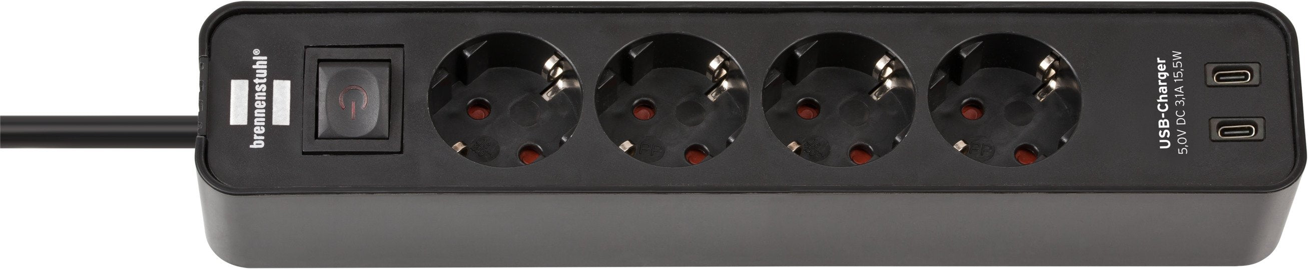 EAN 4007123691135 - Brennenstuhl 1153240106 base múltiple 1,5 m 4 salidas AC Interior Negro imagen 1