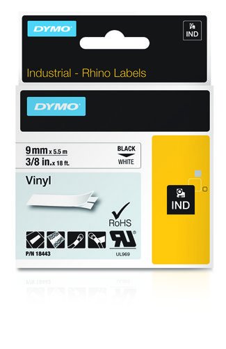 EAN 71701184436 - DYMO 18443 cinta para impresora de etiquetas Negro sobre blanco imagen 1