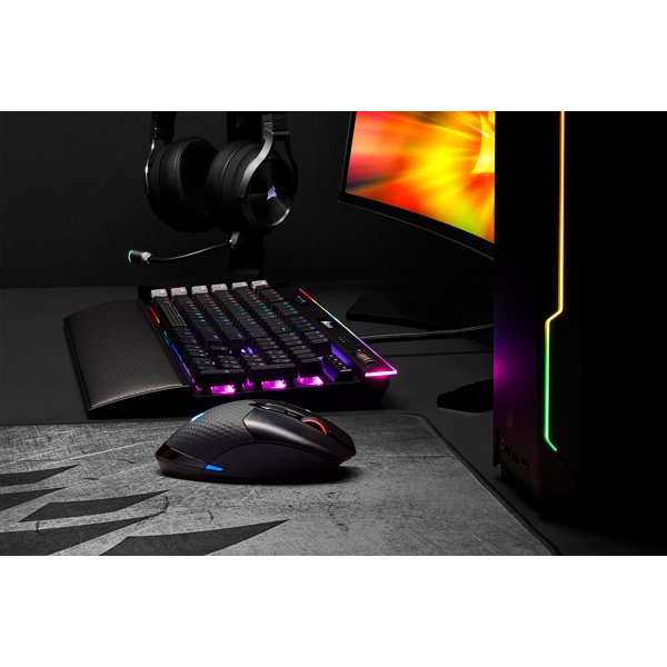 EAN 0840006616054 - Corsair DARK CORE RGB SE ratón Juego mano derecha RF Wireless + Bluetooth + USB Type-A Óptico 18000 DPI imagen 21