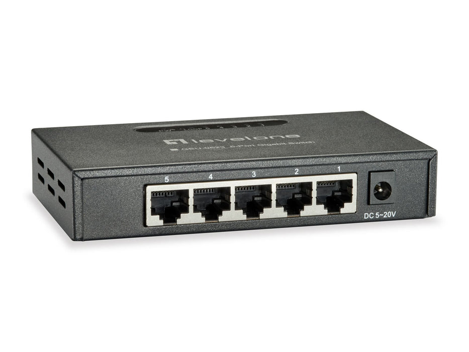 EAN 4015867222256 - LevelOne GEU-0523 switch No administrado Gigabit Ethernet (10/100/1000) Negro imagen 1