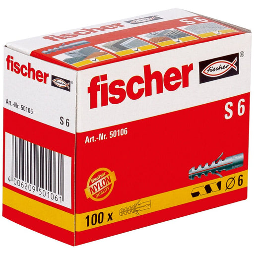 EAN 4006209501061 - Fischer 50106 tornillo de anclaje y taco 100 pieza(s) Enchufe de pared 30 mm imagen 2