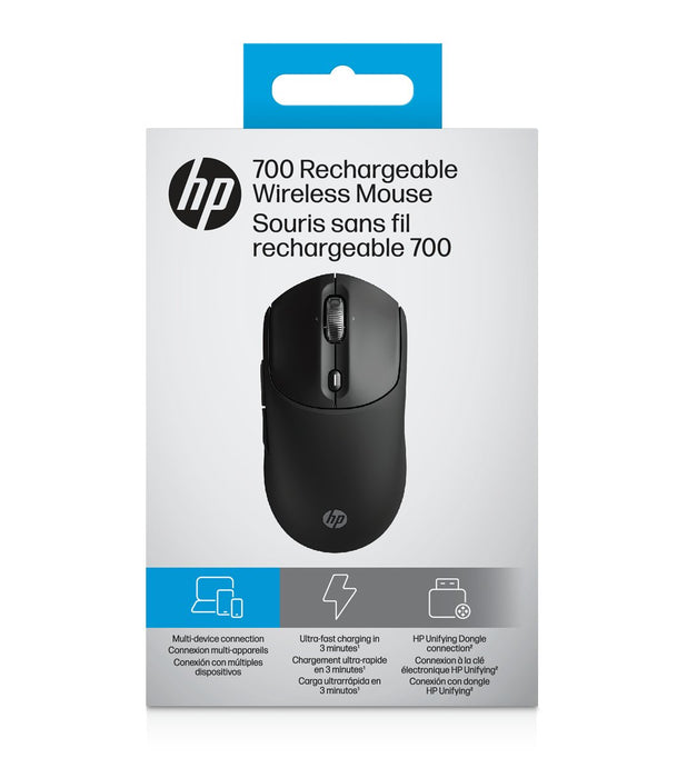 EAN 198701895107 - HP 700 Rechargeable Wireless Mouse ratón Hogar Ambidextro RF Wireless + Bluetooth 6000 DPI imagen 8