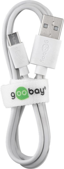EAN 4040849438370 - Goobay 43837 cable USB USB 2.0 1 m USB A Micro-USB B Blanco imagen 3
