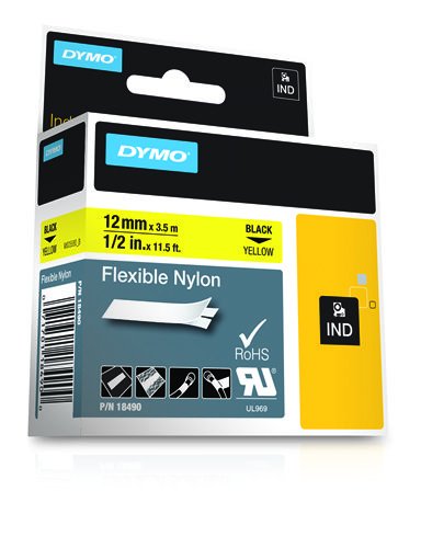EAN 0071701184900 - DYMO 18490 cinta para impresora de etiquetas Negro sobre amarillo imagen 3