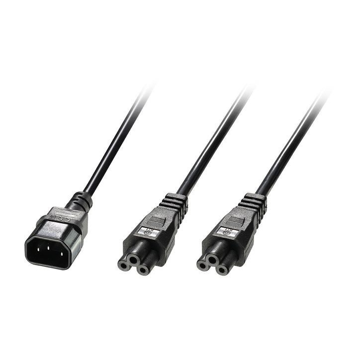 EAN 4002888303705 - Lindy 30370 cable de transmisión Negro 2,5 m C14 acoplador 2 x conector C5 imagen 1