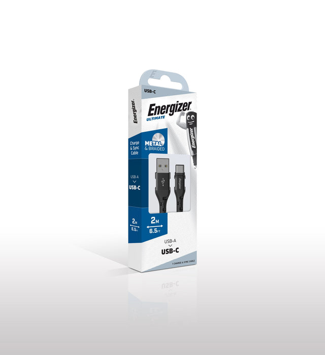 EAN 3492548231805 - Energizer C520CKBK cable USB USB 2.0 2 m USB A USB C Negro, Plata imagen 2