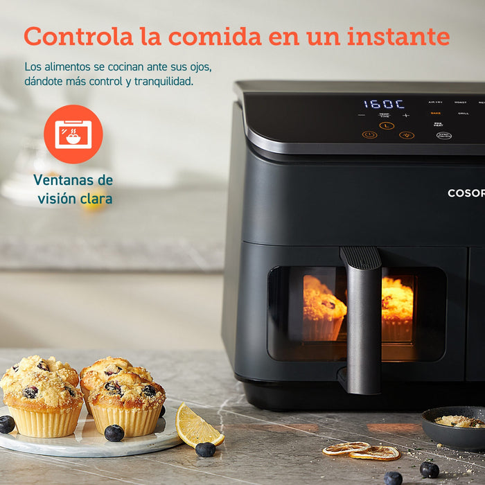 EAN 810123671731 - Cosori Dual Basket Chef Edition Doble 8,5 L Independiente 1750 W Freidora de aire caliente Negro, Plata imagen 6