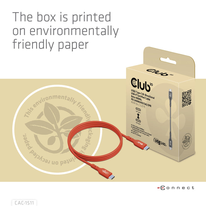 EAN 8719214472627 - CLUB3D CAC-1511 cable USB USB 2.0 USB C Naranja imagen 12