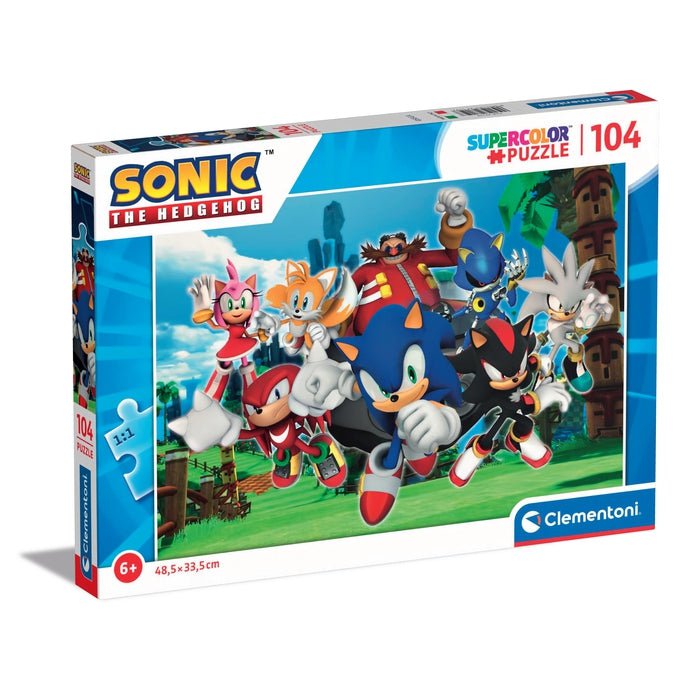 EAN 8005125271597 - Clementoni Supercolor Sonic the hedgehog Puzzle rompecabezas 104 pieza(s) Dibujos imagen 1