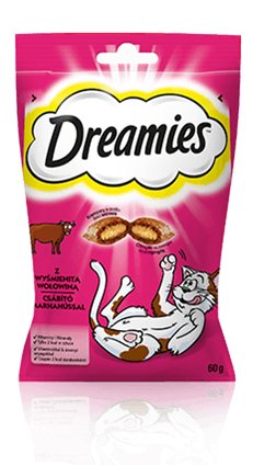EAN 4008429037948 - Dreamies 4008429037948 alimento seco para gatos 60 g Adulto Ternera imagen 1