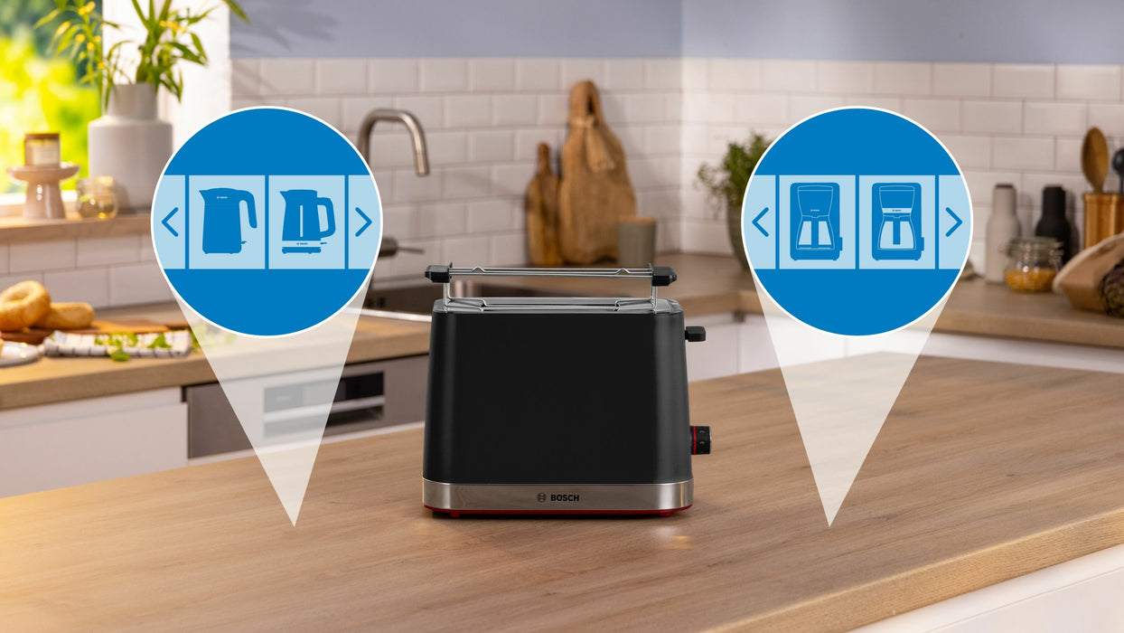 EAN 4242005403110 - Bosch TAT4M223 tostadora 4 2 rebanada(s) 950 W Negro, Acero inoxidable imagen 2
