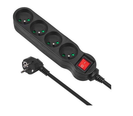 EAN 5902211108115 - Maclean MCE180 base múltiple 1,4 m 4 salidas AC Interior Negro imagen 1