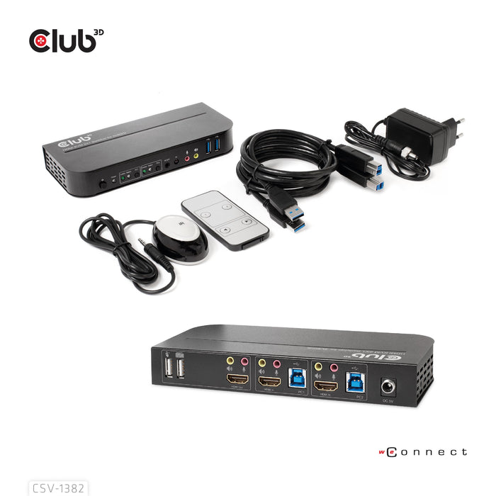 EAN 8719214472245 - CLUB3D CSV-1382 interruptor KVM Negro imagen 4