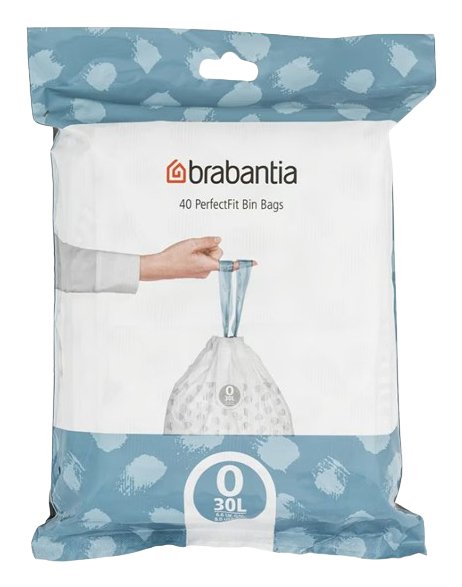 EAN 8710755124846 - Brabantia 124846 bolsa para basura 30 L Gris, Blanco 40 pieza(s) imagen 1
