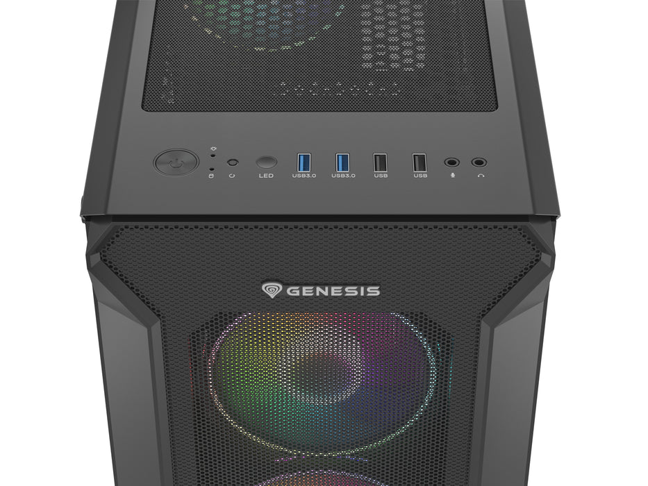 EAN 5901969420890 - GENESIS Irid 505 ARGB Midi Tower Negro, Transparente imagen 6