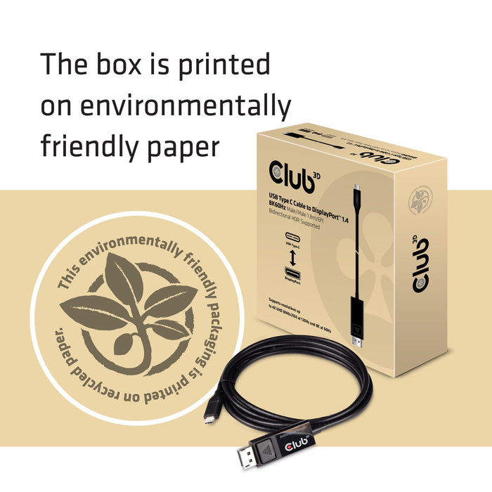 EAN 8719214471224 - CLUB3D cac-1557 USB C Displayport 1.4 Negro imagen 5