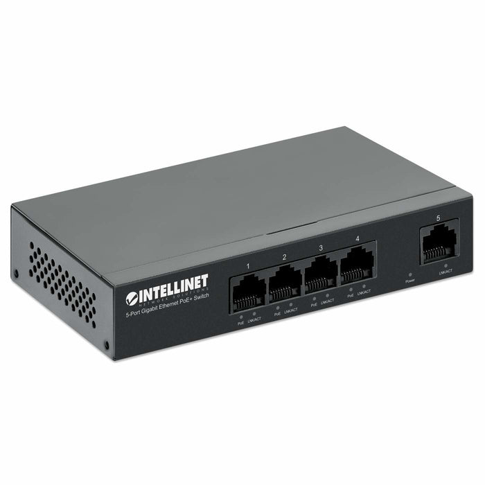 EAN 0766623561792 - Intellinet 561792 switch Gigabit Ethernet (10/100/1000) Energía sobre Ethernet (PoE) Negro imagen 2