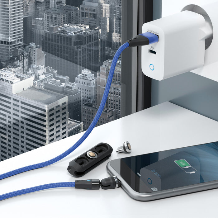 EAN 4040895011688 - RealPower MagneticCharge3 cable USB 1 m USB A Negro, Azul, Rojo imagen 7