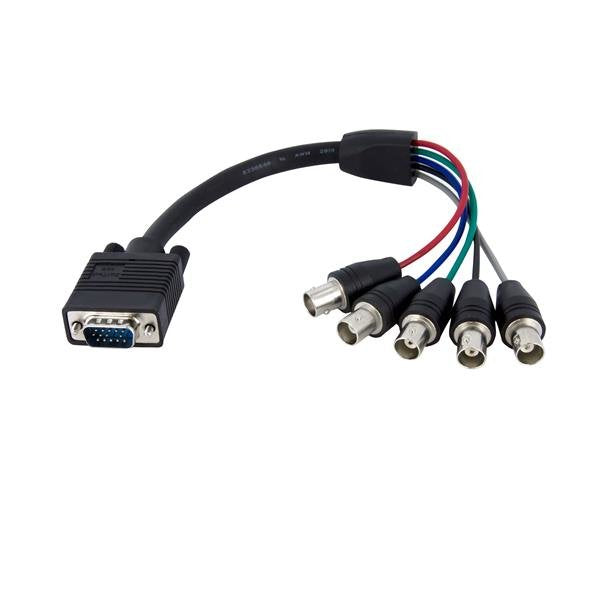 EAN 0065030836722 - StarTech.com VGABNCMF1 adaptador de cable de vídeo 0,3 m VGA (D-Sub) 5 x BNC Negro imagen 1