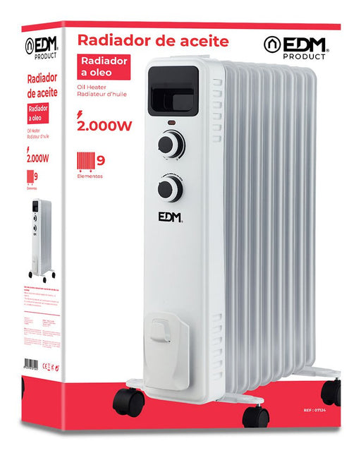EAN 8425998071245 - EDM 07124 Interior Blanco 2000 W Radiador de aceite eléctrico imagen 2