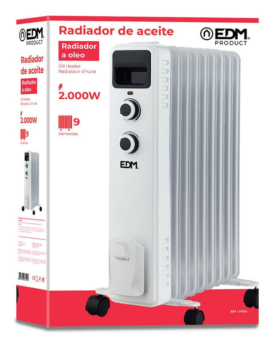EAN 8425998071245 - EDM 07124 Interior Blanco 2000 W Radiador de aceite eléctrico imagen 2