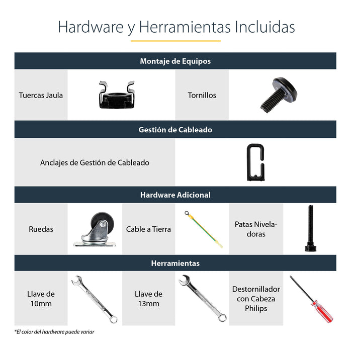 EAN 0065030858519 - StarTech.com 4POSTRACK25U armario rack Rack o bastidor independiente Negro imagen 13