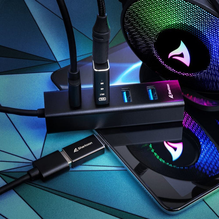 EAN 4044951037582 - Sharkoon 4044951037582 hub de interfaz USB 3.2 Gen 1 (3.1 Gen 1) Type-C 5000 Mbit/s Negro imagen 3