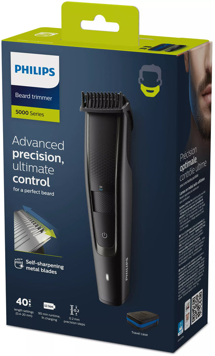 EAN 8720689023511 - Philips BEARDTRIMMER Series 5000 BT5515/70 depiladora para la barba Batería 40 2 cm Mojado y seco Negro imagen 2