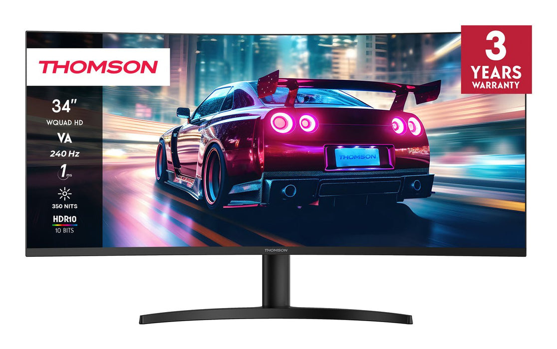 EAN 9120106662016 - Thomson M34QG7Y14C pantalla para PC 86,4 cm (34") 3440 x 1440 Pixeles UltraWide Quad HD LCD Negro imagen 1