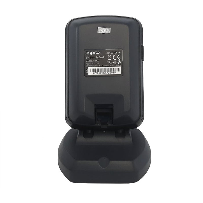 EAN 8435099527237 - Approx appLS07DESK Lector de códigos de barras fijo 1D/2D CMOS Negro, Gris imagen 4